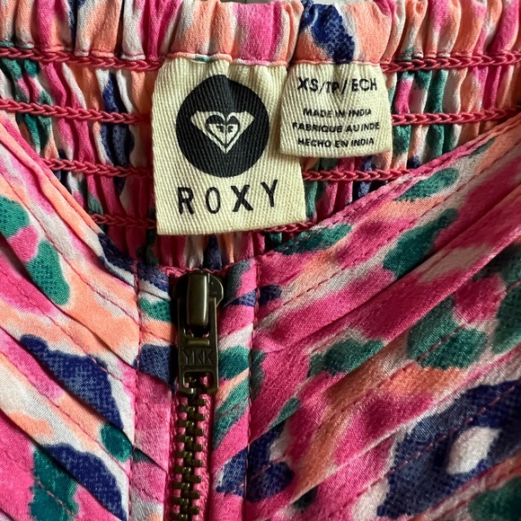 Roxy Shore Thing Zip Front Sundress XS - Picture 4 of 5